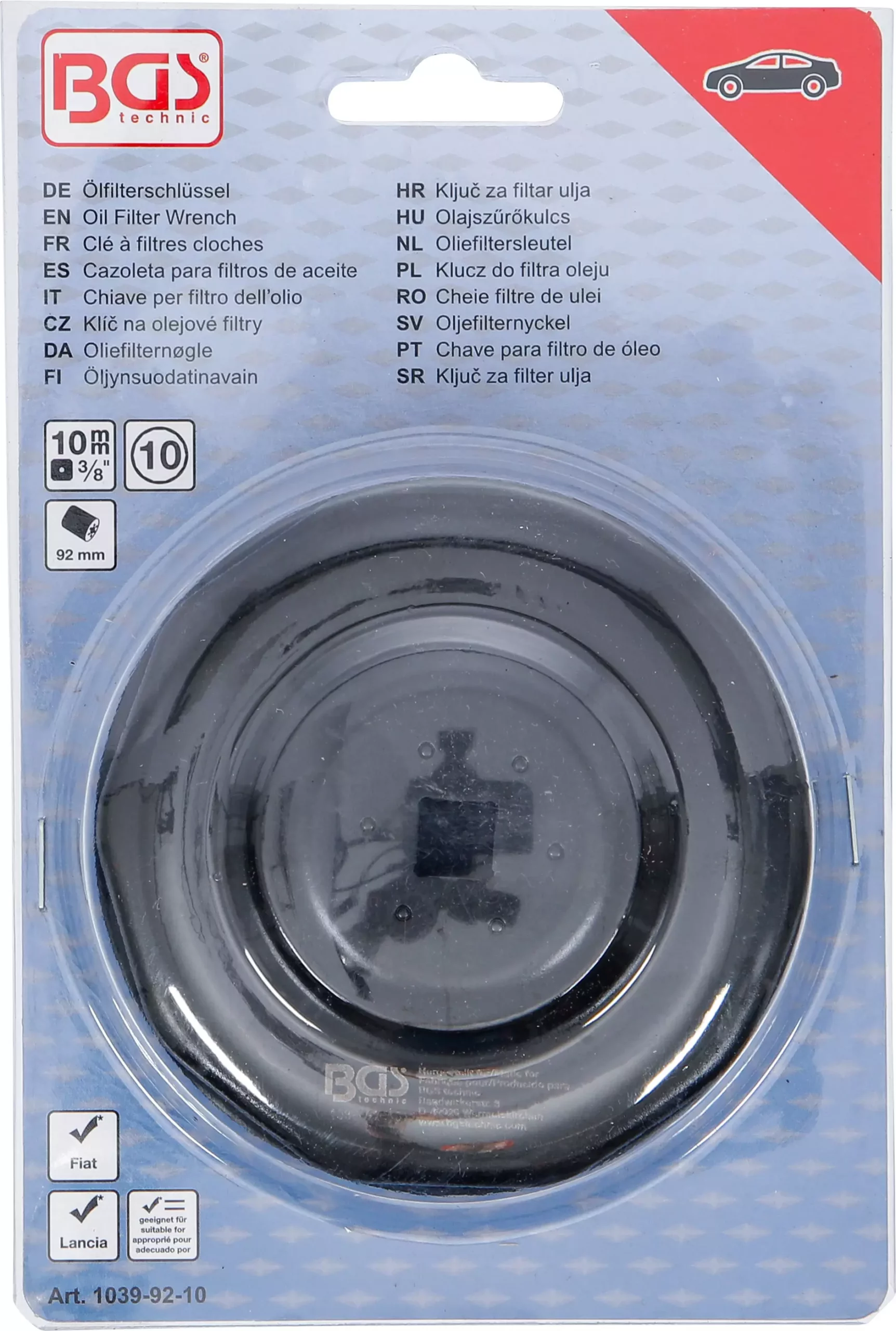 Clé à filtres cloches | 10 pans | Ø 92 mm | pour Fiat, Lancia – Image 4