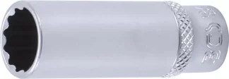 Douille pour clé, douze pans, longue | 6,3 mm (1/4") | 12 mm