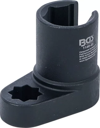Douille pour sonde Lambda | avec angle | 12,5 mm (1/2") double carré | 22 mm | fente 11 mm