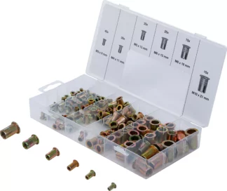 Assortiment d’écrous rivets | acier galvanisé | 150 pièces