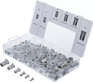 Assortiment d’écrous rivets | aluminium | 150 pièces