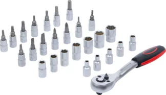 Coffret de douilles | 6,3 mm (1/4") | 4 - 13 mm | 27 pièces