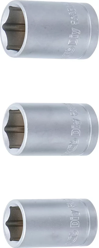 Jeu de douilles | 12,5 mm (1/2") | 15 - 17 - 19 mm | 3 pièces