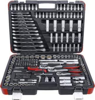 Coffret de douilles | 6,3 mm (1/4") / 10 mm (3/8") / 12,5 mm (1/2") | 216 pièces