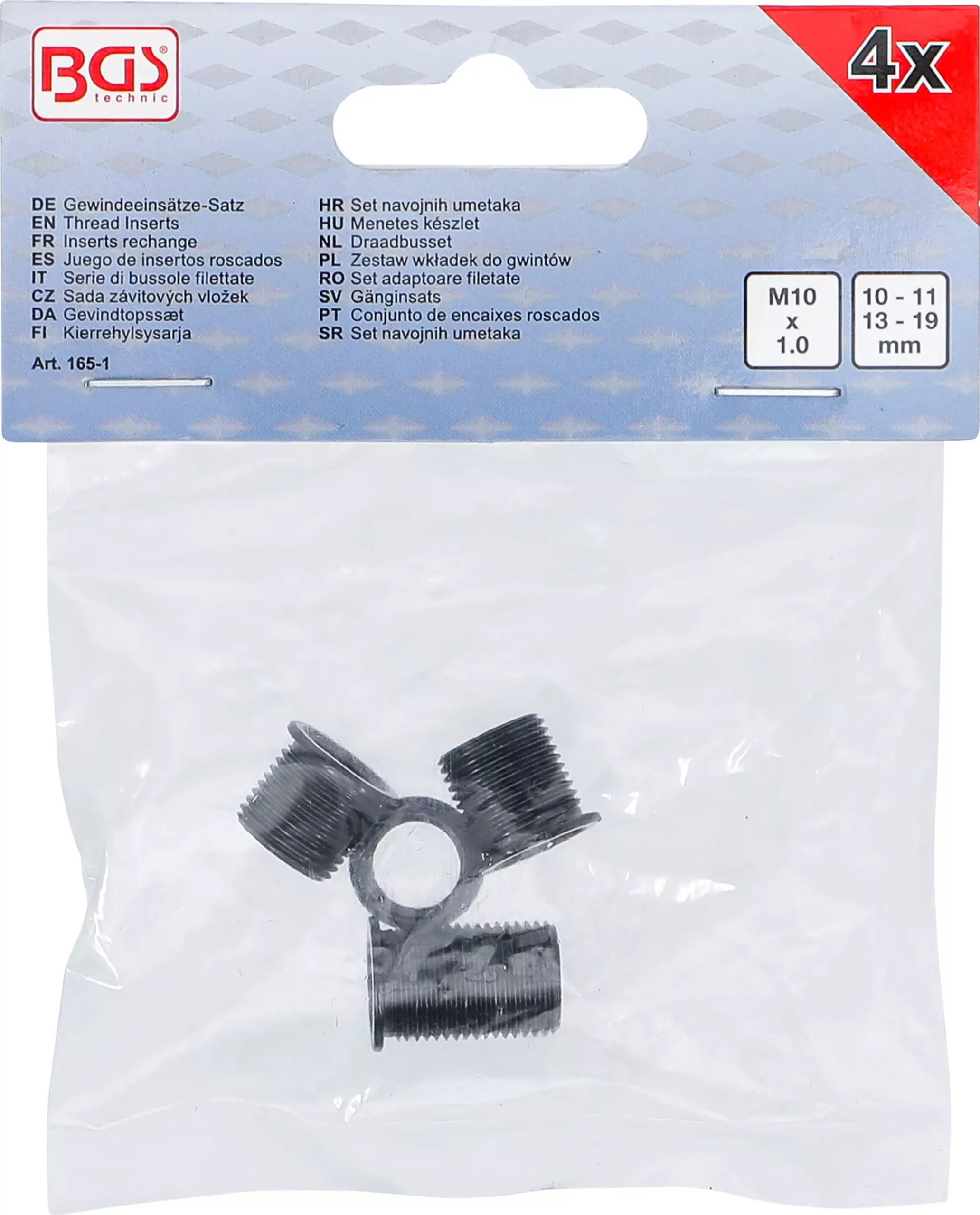 Inserts rechange | M10 x 1,0 mm | pour art. 165 | 4 pièces – Image 4