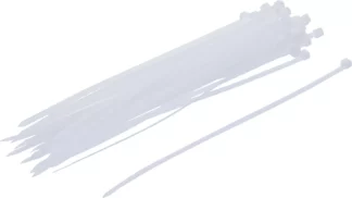 Assortiment de colliers plastique | blancs | 4,8 x 250 mm | 50 pièces