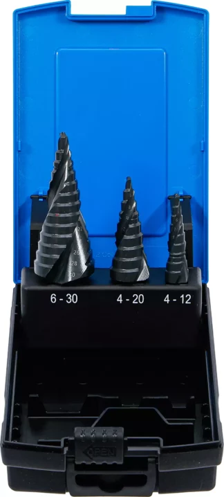 Jeu de forets étagés | Ø 4 - 30 mm | 3 pièces
