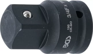 Adaptateur de clé à douille à choc | femelle 20 mm (3/4") - mâle 25 mm (1")