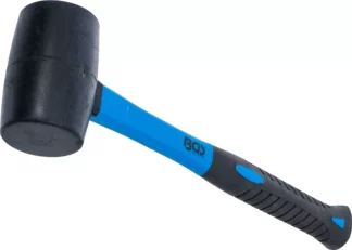Maillet caoutchouc | manche en fibres de verre | tête noire | Ø 50 mm | 280 g