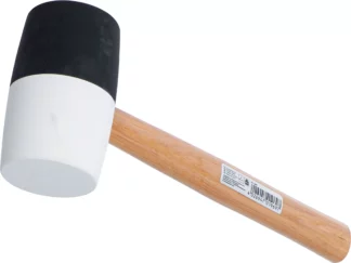 Maillet caoutchouc | manche Hickory | tête noire et blanche | Ø 63 mm | 840 g