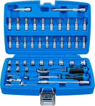 Coffret de douilles | 6,3 mm (1/4") | en pouces | 46 pièces