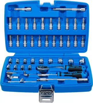 Coffret de douilles | 6,3 mm (1/4") | 46 pièces