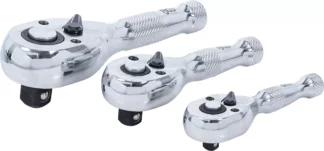 Jeu de mini-cliquets | 6,3 mm (1/4") / 10 mm (3/8") / 12,5 mm (1/2") | 3 pièces