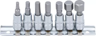 Jeu de douilles à embouts | 6,3 mm (1/4") | six pans intérieurs | 4 - 12 mm | 7 pièces