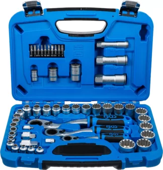 Coffret de douilles avec cliquet traversant | Gear Lock | 4,5 à 25 mm | 52 pièces
