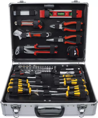Jeu d’outils dans malette aluminium | 129 pièces