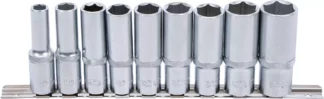 Jeu de douilles, six pans, longues | 12,5 mm (1/2") | 10 - 24 mm | 9 pièces