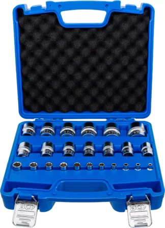 Jeu de douilles, six pans | 6,3 mm (1/4"), 12,5 mm (1/2") | en pouce | 24 pièces