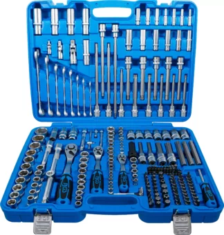 Jeu de douilles à six pans | 6,3 mm (1/4") / 10 mm (3/8") / 12,5 mm (1/2") | 214 pièces