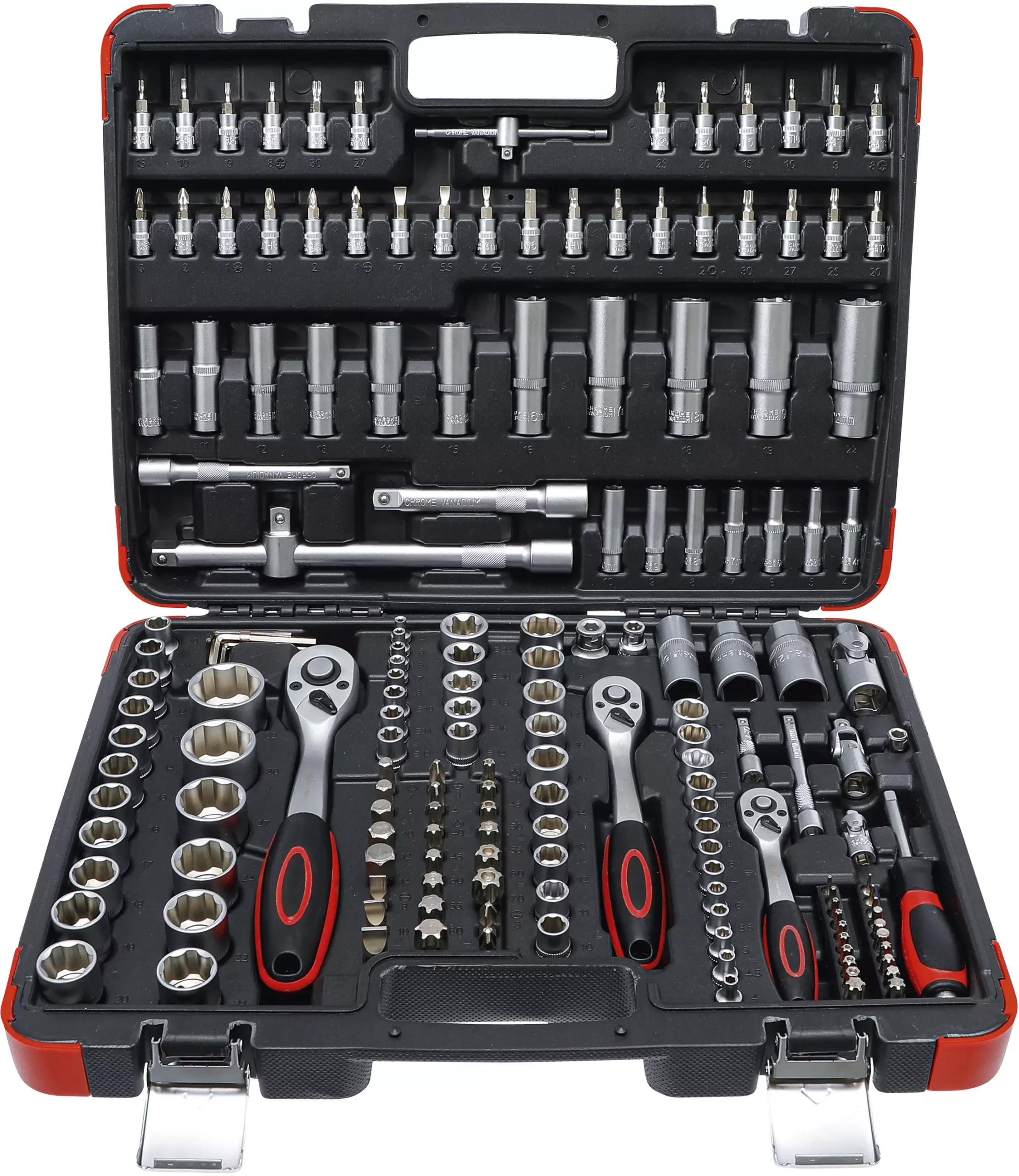 Coffret de douilles | 6,3 mm (1/4") / 10 mm (3/8") / 12,5 mm (1/2") | 172 pièces