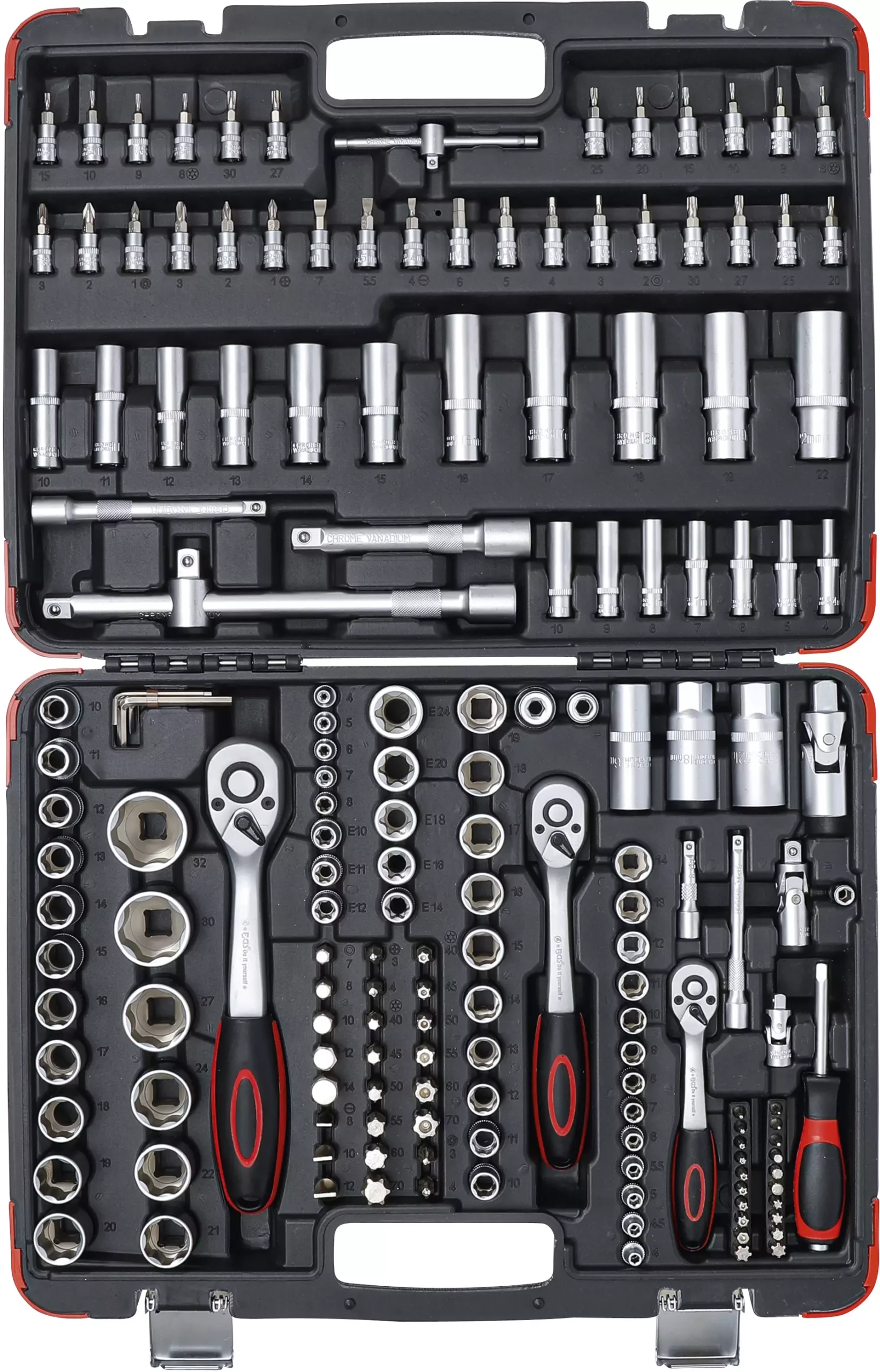 Coffret de douilles | 6,3 mm (1/4") / 10 mm (3/8") / 12,5 mm (1/2") | 172 pièces – Image 4