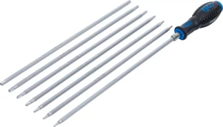 Jeu de tournevis avec lames échangeables | Profil T (pour Torx) / profil TS (pour Torx Plus) | 8 pièces