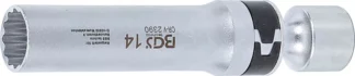 Douille articulée à bougie douze pans avec ressort de retenue | 10 mm (3/8") | 14 mm