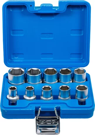 Jeu de Douilles, six pans | 12,5 mm (1/2") | en pouces | 10 pièces