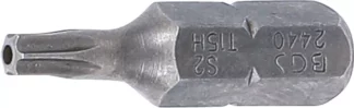 Embout | Longueur 25 mm | 6,3 mm (1/4") | profil T (pour Torx) avec perçage T15