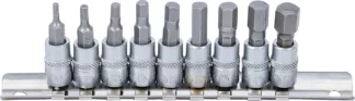 Jeu de douilles à embouts | 6,3 mm (1/4") | six pans intérieurs 3/32" - 3/8" | en pouce | 9 pièces