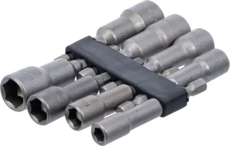 Jeu de douilles à choc et aimanté, six pans | 6,3 mm (1/4") | 6 - 13 mm | 8 pièces