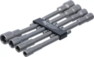 Jeu de douilles à choc | six pans | extra longues | 6,3 mm (1/4") | pour perceuses | 6 - 13 mm | 8 pièces
