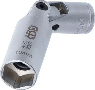 Douille articulée de bougie hexagonales | 10 mm (3/8") | 16 mm