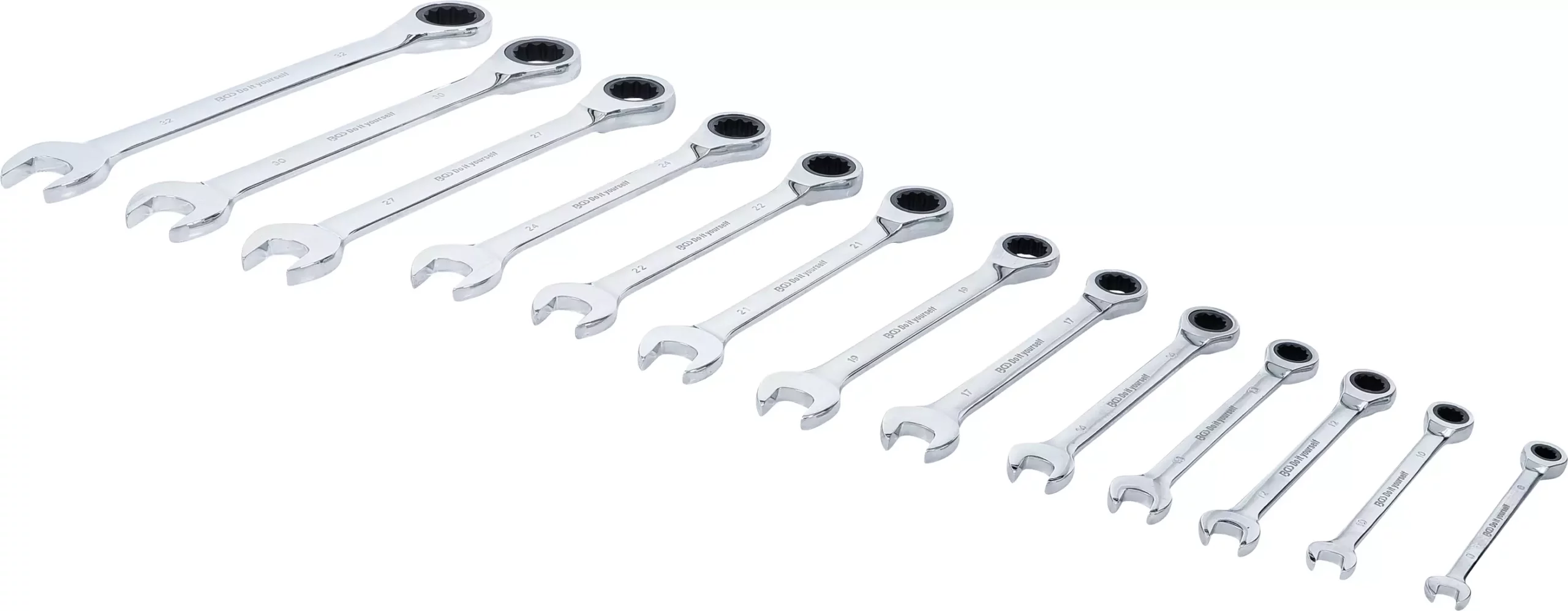 Jeu de clés mixtes à cliquet | 8 - 32 mm | 13 pièces – Image 2