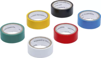 Bandes adhésives multicolore | 19 x 3,5 m | 6 pièces