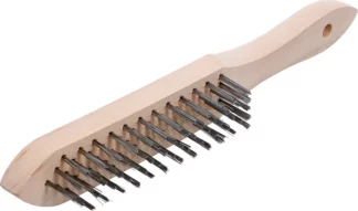 Brosse à main avec manche | fil d'acier | 5 rangées | 300 mm