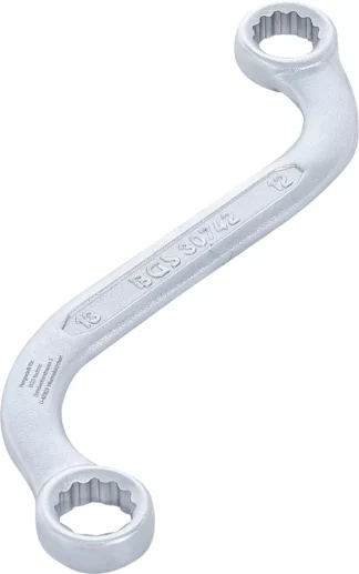 Clé polygonale double en S à œil douze pans | 12 x 13 mm