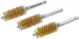 Brosse en laiton | 16 mm | 6,3 mm (1/4") | 3 pièces