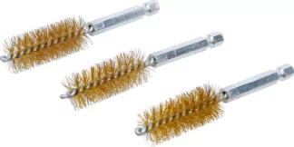 Brosse en laiton | 17 mm | 6,3 mm (1/4") | 3 pièces