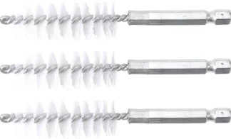 Brosse plate Nylon | 17 mm | 6,3 mm (1/4") | 3 pièces