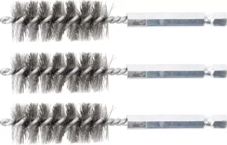 Brosse en acier | 18 mm | 6,3 mm (1/4") | 3 pièces