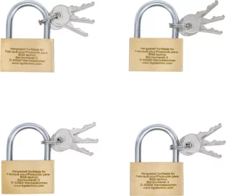 Jeu de cadenas en laiton | verrouillage simultané | 40 mm | 4 pièces