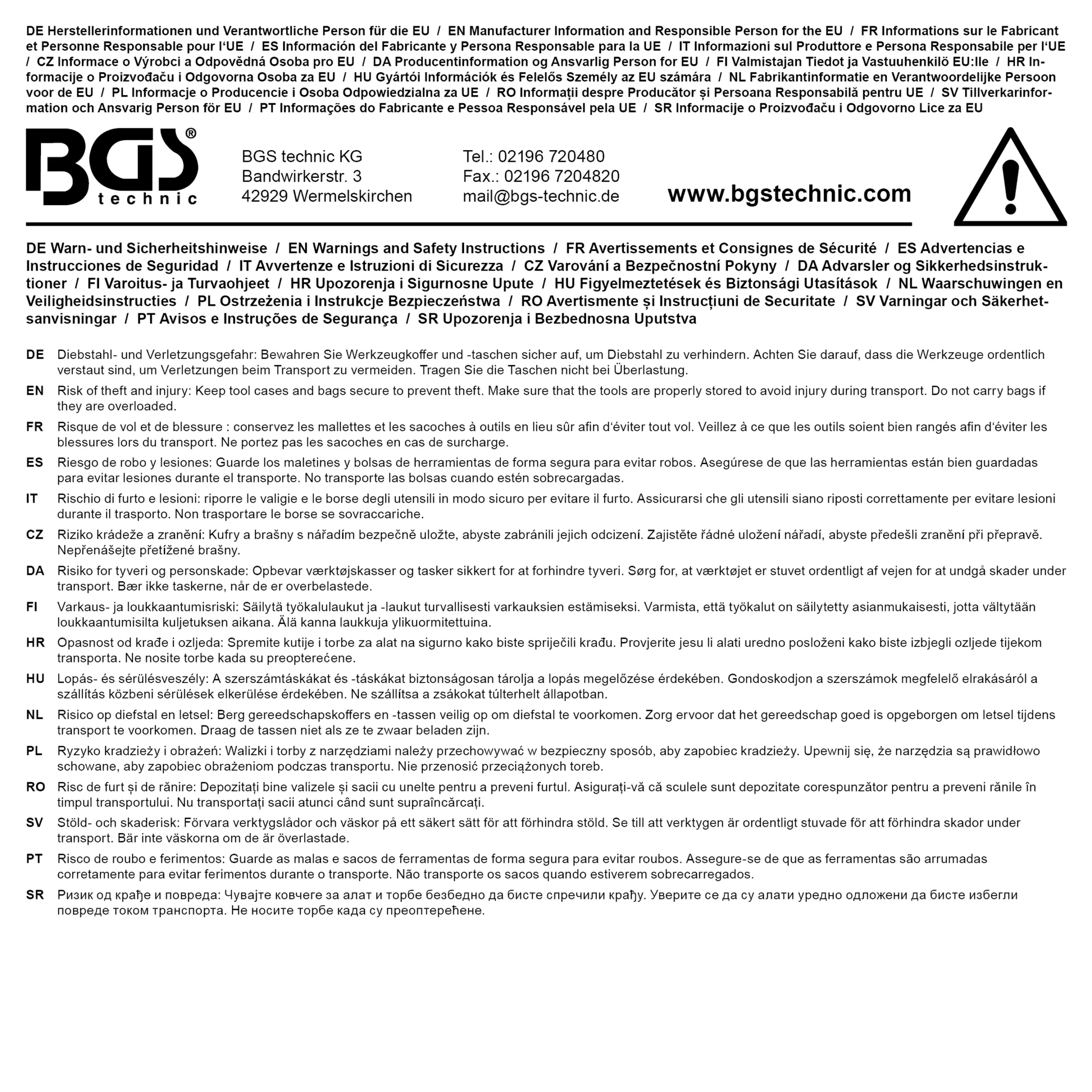 Caisse á outils métallique | vide | 420 x 200 x 200 mm | 5 compartiments – Image 7