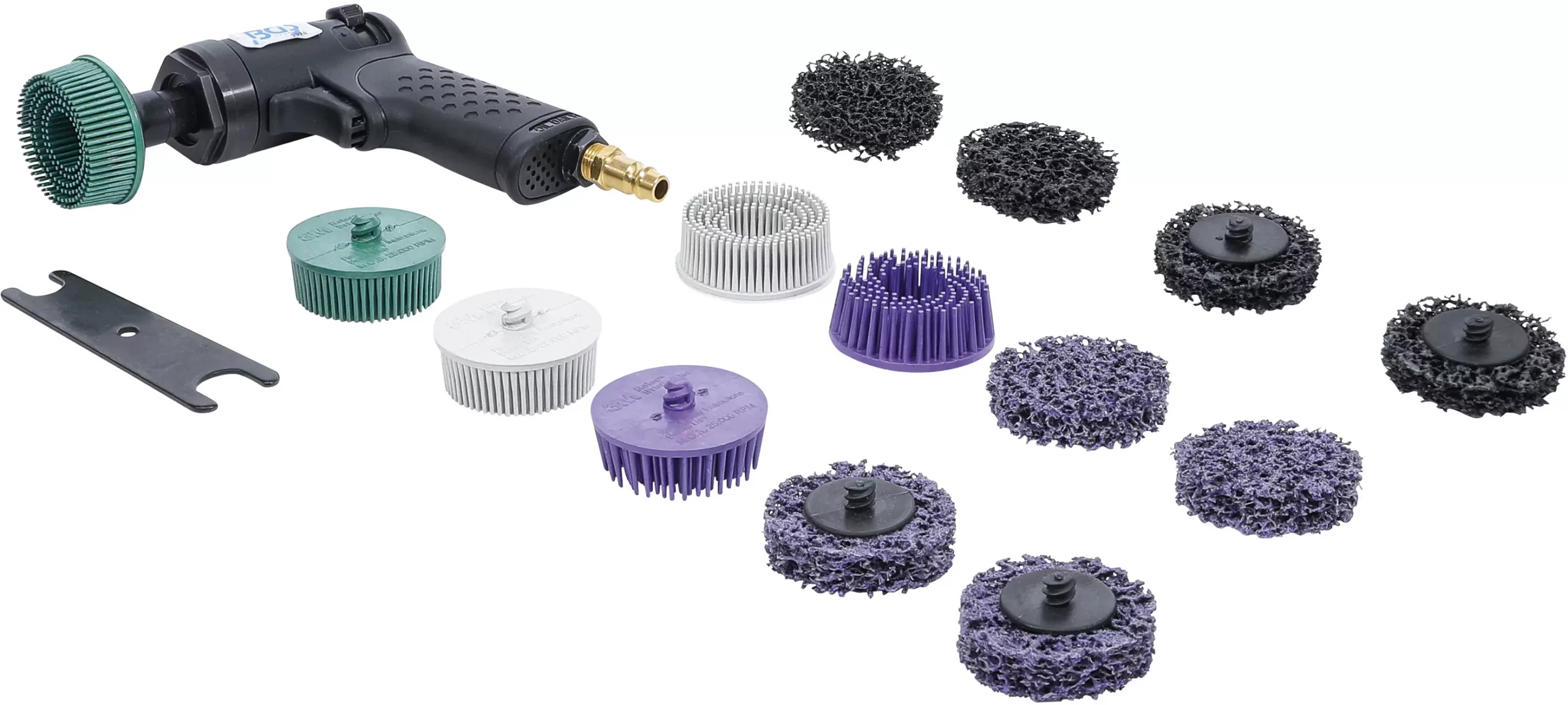 Jeu de meules à brosses pneumatiques | 17 pièces – Image 2
