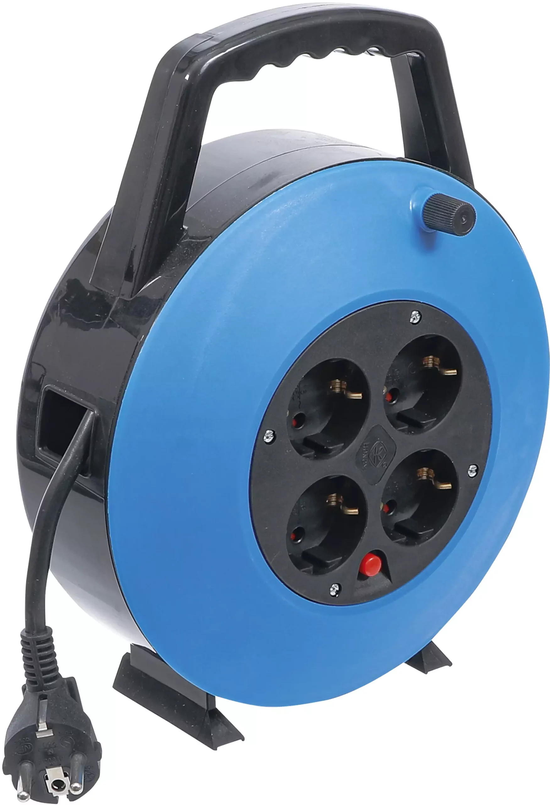 Enrouleur de câble | 10 m | 3 x 1,5 mm² | 4 prises de courant | IP 20 | 3000 W