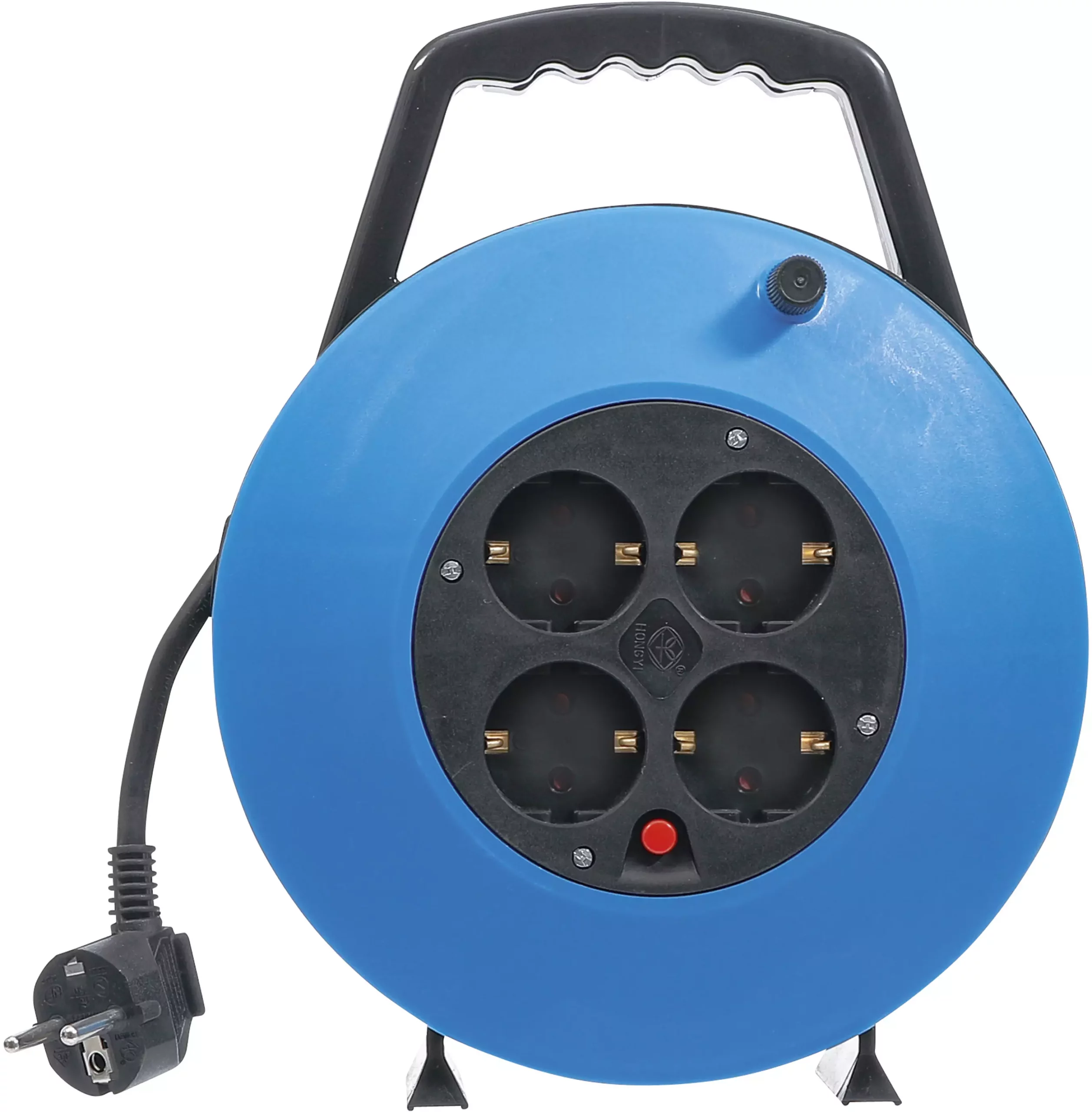 Enrouleur de câble | 10 m | 3 x 1,5 mm² | 4 prises de courant | IP 20 | 3000 W – Image 2