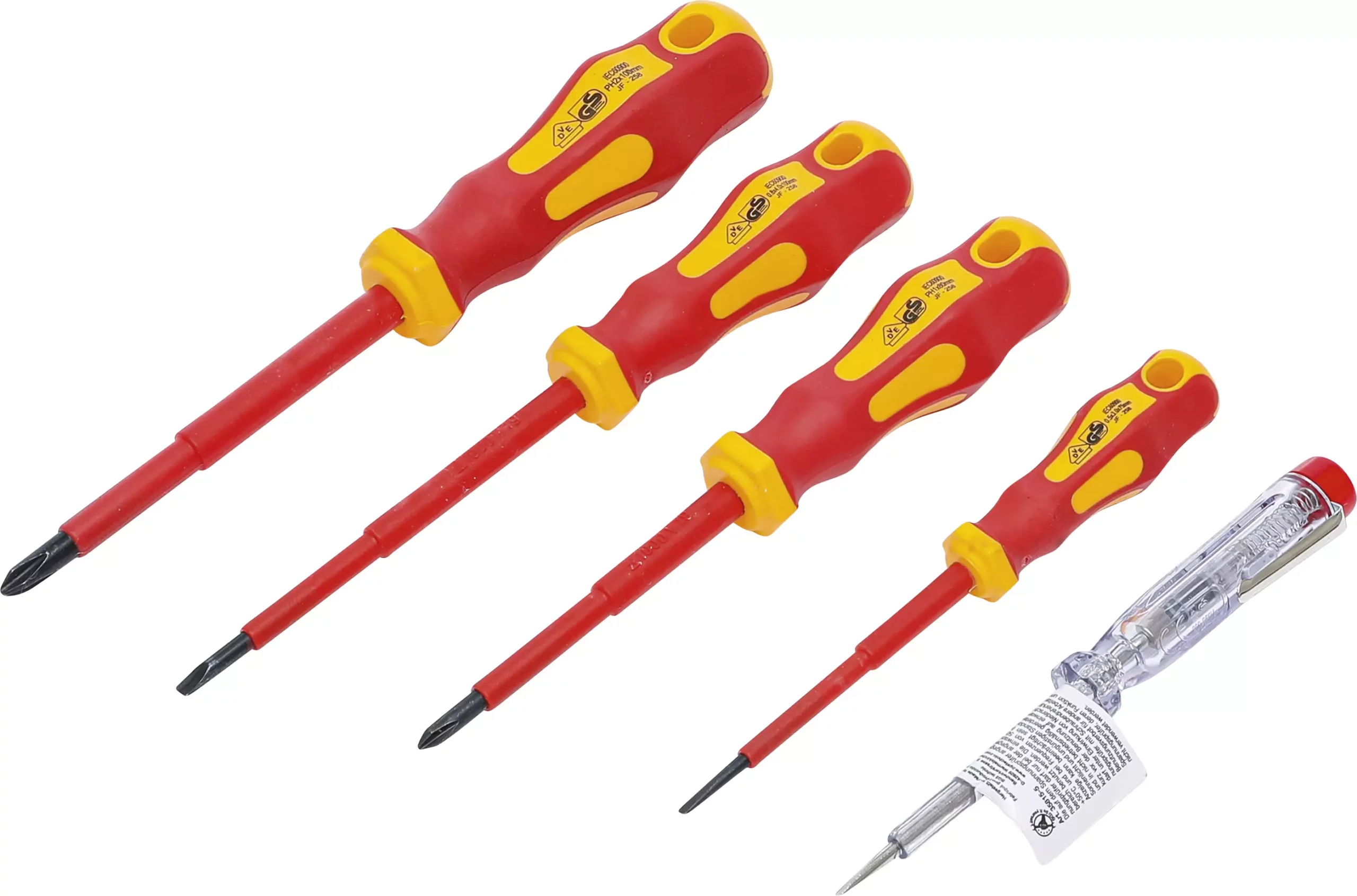 Jeu de tournevis VDE pour électricien | plats/cruciformes | 5 pièces