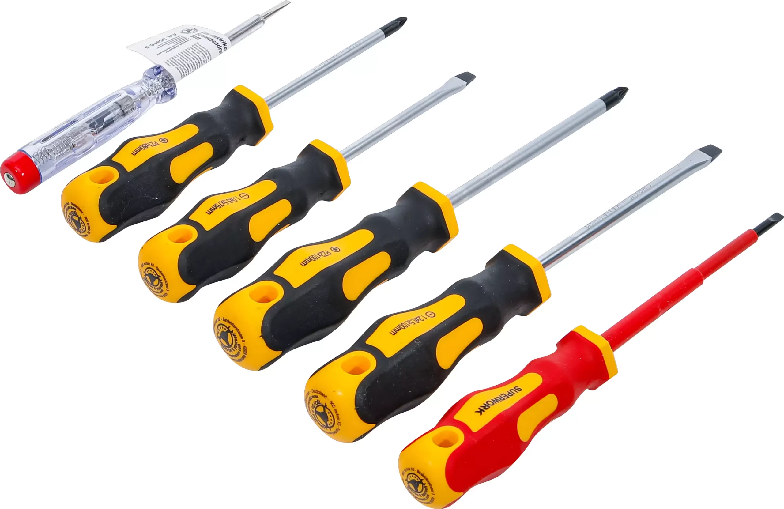 Jeu de tournevis VDE pour électricien | plats / cruciformes | 6 pièces – Image 5