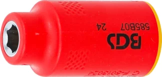 Douille pour clé VDE, six pans | 10 mm (3/8") | 7 mm