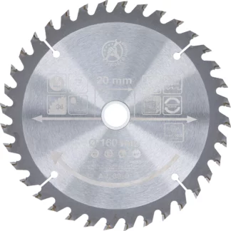 Lame de scie circulaire en métal dur | Ø 160 x 20 x 2,4 mm | 36 dents